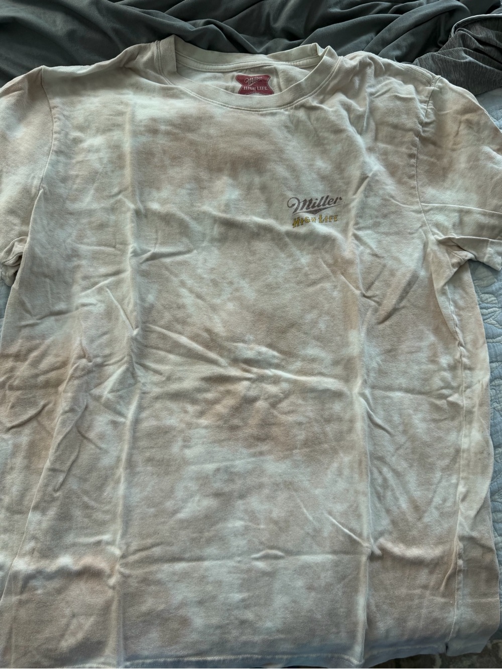 Logo Short-Sleeve Crewneck T-Shirt in Light Beige